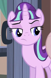 Size: 637x975 | Tagged: safe, screencap, starlight glimmer, g4, the cutie map, female, raised eyebrow, reaction image, s5 starlight, solo