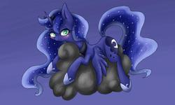 Size: 800x480 | Tagged: safe, artist:azurepicker, princess luna, g4, cloud, female, solo