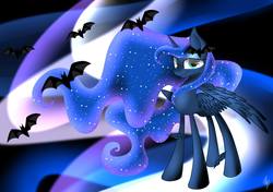 Size: 1700x1200 | Tagged: safe, artist:diax, princess luna, bat, g4, female, solo