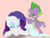 Size: 1600x1200 | Tagged: safe, artist:zigrock, rarity, spike, g4, blanket, female, male, pixiv, ship:sparity, shipping, simple background, sleeping, straight