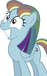 Size: 3905x6319 | Tagged: safe, alternate version, artist:accu, rainbow dash, pegasus, pony, g4, the cutie map, bad end, brainwashing, controlled, cute, cutie mark, equal, equalized, female, grin, happy, mare, mind control, simple background, smiling, solo, the bad guy wins, transparent background, vector, wide eyes
