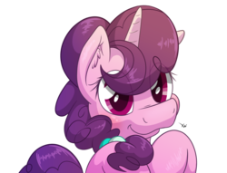 Size: 3400x2600 | Tagged: safe, artist:fluffyxai, sugar belle, pony, g4, the cutie map, cute, high res, smiling, spoiler, sugarbetes