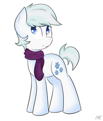 Size: 540x635 | Tagged: safe, artist:artsysparks, double diamond, earth pony, pony, g4, the cutie map, clothes, male, scarf, simple background, solo, stallion