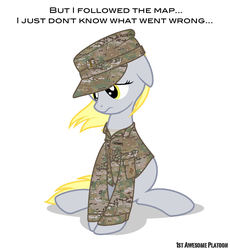Size: 883x960 | Tagged: safe, artist:ethanchang, derpy hooves, pegasus, pony, g4, 1st awesome platoon, 2nd lieutenant, 2nd lieutenant derpy, army, female, i just don't know what went wrong, mare, military, military uniform, us army