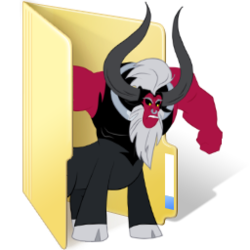 Size: 256x256 | Tagged: safe, artist:anonymous folder icon maker, edit, lord tirek, g4, computer icon, folder, male, simple background, solo, transparent background, vector, webcore