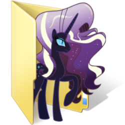 Size: 256x256 | Tagged: safe, artist:anonymous folder icon maker, edit, nightmare rarity, g4, computer icon, female, folder, simple background, solo, transparent background, vector, webcore