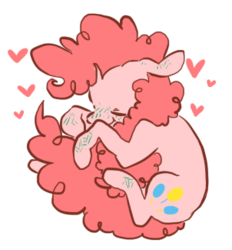 Size: 302x325 | Tagged: safe, artist:let-the-rainbow-remind-us, part of a set, pinkie pie, g4, female, simple background, sleeping, solo, transparent background