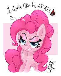 Size: 885x1100 | Tagged: safe, artist:joakaha, pinkie pie, g4, the cutie map, female, solo, unamused, when she doesn't smile