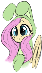 Size: 512x874 | Tagged: safe, artist:dotkwa, fluttershy, g4, bunny costume, clothes, female, solo