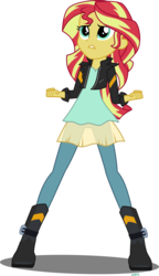 Size: 2016x3500 | Tagged: dead source, safe, artist:xebck, sunset shimmer, human, equestria girls, g4, my little pony equestria girls: rainbow rocks, my past is not today, female, high res, simple background, solo, transparent background, vector