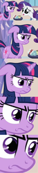Size: 500x2265 | Tagged: safe, edit, edited screencap, screencap, rarity, twilight sparkle, g4, games ponies play, big eyes, cropped, cute, dilated pupils, faic, floppy ears, frown, glare, hnnng, reaction image, stare, tenso, zoom