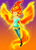 Size: 3191x4420 | Tagged: safe, artist:scarlet-spectrum, sunset shimmer, equestria girls, g4, my little pony equestria girls: rainbow rocks, my past is not today, clothes, eyes closed, female, fiery shimmer, high res, pants, solo, sunset phoenix