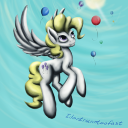 Size: 3000x3000 | Tagged: safe, artist:idontrunntoofast, surprise, pegasus, pony, g1, female, flying, high res, solo