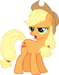 Size: 6603x8295 | Tagged: safe, artist:djdavid98, artist:uxyd, applejack, pony, g4, the super speedy cider squeezy 6000, .ai available, absurd resolution, female, hat, open mouth, simple background, solo, transparent background, vector