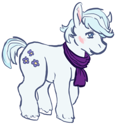 Size: 753x800 | Tagged: safe, artist:asofterbucky, double diamond, earth pony, pony, g4, clothes, male, scarf, simple background, solo, stallion, transparent background, walking