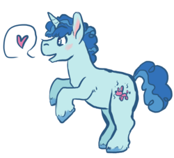 Size: 885x800 | Tagged: safe, artist:asofterbucky, party favor, pony, unicorn, g4, the cutie map, heart, male, rearing, simple background, solo, stallion, transparent background, unshorn fetlocks