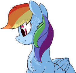 Size: 264x253 | Tagged: safe, artist:yoditax, rainbow dash, pegasus, pony, g4, female, lowres, simple background, solo