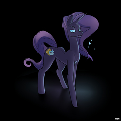 Size: 3000x3000 | Tagged: safe, artist:purevil, nightmare rarity, oc, oc only, oc:garnet, g4, commission, high res, solo