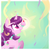 Size: 2000x2000 | Tagged: safe, artist:meekcheep, sugar belle, pony, unicorn, g4, the cutie map, balancing, cupcake, cute, female, high res, painting, ponies balancing stuff on their nose, solo, streamers, sugarbetes