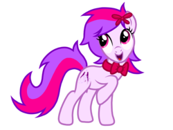 Size: 2048x1536 | Tagged: safe, oc, oc only, oc:silent song, bow, bowtie, cute, happy, neck bow, open mouth, ponysona, raised hoof, simple background, smiling, solo, transparent background, vector