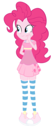 Size: 600x1445 | Tagged: safe, artist:pinkiepiemike, pinkie pie, equestria girls, g4, alternate clothes, clothes, converse, dress, female, simple background, solo, transparent background, vector