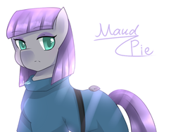 Size: 1024x768 | Tagged: safe, artist:yanyao, boulder (g4), maud pie, g4, female, pixiv, solo