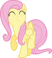 Size: 179x200 | Tagged: safe, artist:thesketchypony, fluttershy, pegasus, pony, g4, c:, cute, eyes closed, female, happy, mare, picture for breezies, raised hoof, raised leg, shyabetes, simple background, smiling, solo, transparent background, vector