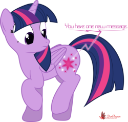 Size: 4000x3802 | Tagged: safe, artist:waveywaves, twilight sparkle, alicorn, pony, g4, the cutie map, booty call, female, glowing cutie mark, mare, simple background, solo, transparent background, twilight sparkle (alicorn), vector