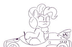 Size: 777x513 | Tagged: artist needed, source needed, useless source url, safe, pinkie pie, earth pony, pony, g4, the cutie map, female, looking at you, luigi's death stare, mare, mario kart 8, meme, monochrome, solo, unamused, wide eyes