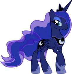 Size: 3019x3107 | Tagged: dead source, safe, artist:sulyo, princess luna, g4, female, high res, simple background, solo, transparent background, vector