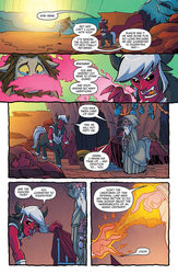 Size: 900x1384 | Tagged: safe, idw, official comic, lord tirek, scorpan, sendak the elder, centaur, fiendship is magic #2, g4, my little pony: fiendship is magic, spoiler:comic, backstory, beard, cloak, clothes, cloven hooves, comic, crying, facial hair, magic, male, nose piercing, nose ring, piercing, preview, septum piercing, speech bubble, teary eyes, young tirek, younger