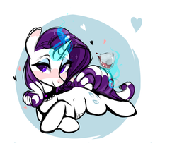 Size: 2912x2612 | Tagged: safe, artist:catzino, rarity, pony, unicorn, g4, alcohol, choker, eyeshadow, female, heart, high res, lidded eyes, makeup, mare, solo, wine, wine glass