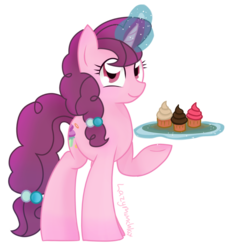 Size: 900x943 | Tagged: safe, artist:lazymunchlax, sugar belle, g4, the cutie map, cupcake, female, simple background, solo, transparent background