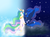 Size: 3048x2236 | Tagged: dead source, safe, artist:aurora69rainbow, princess celestia, princess luna, alicorn, pony, g4, cloud, duo, high res, royal sisters, sisters, sitting