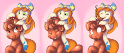 Size: 3330x1440 | Tagged: safe, artist:skyfries, oc, oc only, oc:chocolate pony, oc:spirit, chocolate, comic