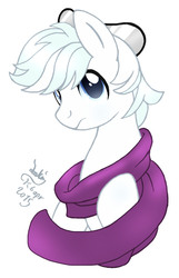 Size: 900x1400 | Tagged: safe, artist:joakaha, double diamond, earth pony, pony, g4, the cutie map, bust, clothes, cute, double dawwmond, male, scarf, simple background, solo, stallion, white background