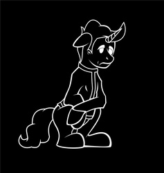 Size: 759x800 | Tagged: safe, artist:galgannet, pony, unicorn, fallout equestria, fallout equestria: the rovers, hopeless, monochrome, solo, vault boy