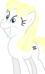 Size: 2932x4804 | Tagged: safe, artist:accu, oc, oc only, oc:aryanne, g4, alternate cutie mark, alternate hairstyle, brainwashing, equal cutie mark, equalized, high res, irony, show accurate, simple background, smiling, solo, standing, stare, suspicious, transparent background, vector