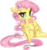 Size: 607x647 | Tagged: dead source, safe, artist:suzuii, fluttershy, g4, chest fluff, female, flower, flower in hair, fluffy, simple background, solo, transparent background