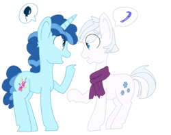 Size: 880x693 | Tagged: safe, artist:darabirb, double diamond, party favor, earth pony, pony, unicorn, g4, the cutie map, duo, male, stallion
