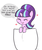 Size: 711x838 | Tagged: safe, artist:mt, starlight glimmer, pony, unicorn, g4, the cutie map, animal farm, blushing, cute, egalitarianism, eyes closed, female, glimmerbetes, heart, mare, mini, pocket, pocket pony, smiling, stalin glimmer, tiny ponies