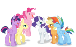 Size: 1024x640 | Tagged: safe, artist:amzythechangeling, applejack, fluttershy, pinkie pie, rainbow dash, rarity, twilight sparkle, alicorn, pony, g4, applejack (male), butterscotch, dusk shine, mane six, prince dusk, rainbow blitz, rule 63, simple background, transparent background, twilight sparkle (alicorn)