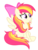 Size: 1536x2048 | Tagged: safe, artist:prismaticstars, oc, oc only, oc:sunkist, pegasus, pony, bow, hair bow, solo, tail bow