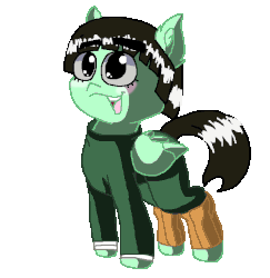 Size: 603x620 | Tagged: safe, artist:starly-light, pony, animated, cute, naruto, ponified, rock lee, solo
