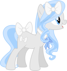 Size: 3000x3145 | Tagged: safe, artist:greenteaart, oc, oc only, earth pony, pony, bow, hair bow, high res, solo, tail bow