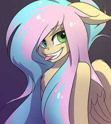 Size: 1404x1572 | Tagged: safe, artist:katputze, oc, oc only, oc:legendary, pegasus, pony, heterochromia, solo, tongue out