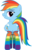 Size: 5909x9239 | Tagged: safe, artist:mrcabezon, rainbow dash, pegasus, pony, g4, absurd resolution, bedroom eyes, butt, clothes, featureless crotch, female, folded wings, looking at you, looking back, looking back at you, mare, plot, rainbow socks, rainbutt dash, show accurate, simple background, socks, solo, striped socks, transparent background, vector, wings