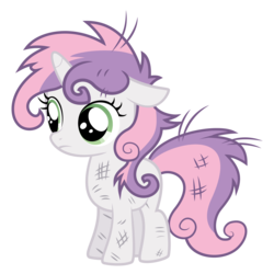 Size: 4096x4096 | Tagged: safe, artist:omegashy, sweetie belle, pony, g4, absurd resolution, female, messy mane, simple background, solo, transparent background, vector