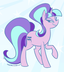 Size: 625x700 | Tagged: safe, artist:egophiliac, starlight glimmer, g4, the cutie map, female, running makeup, solo