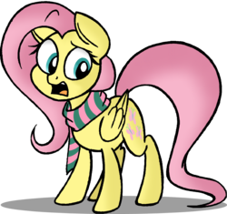 Size: 1231x1156 | Tagged: safe, artist:strangiesleepy, fluttershy, g4, clothes, female, scarf, solo